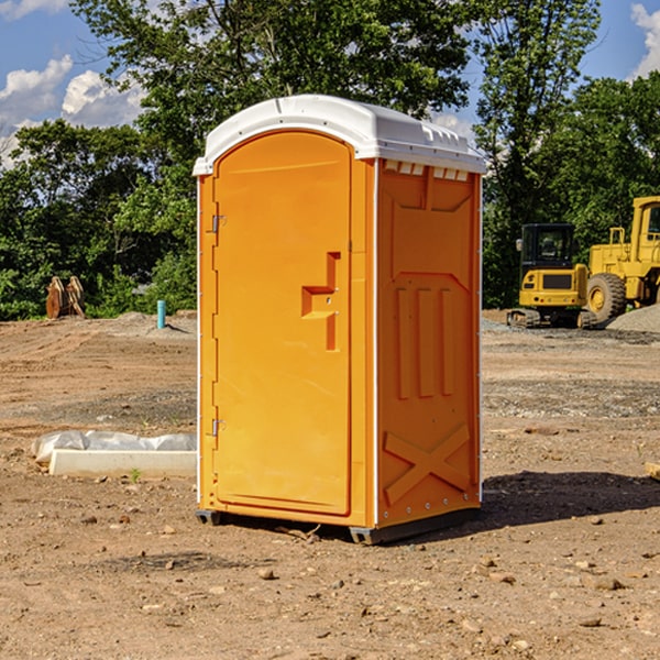 how often are the porta potties cleaned and serviced during a rental period in Cecil